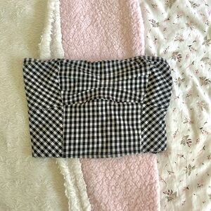 gingham tube top